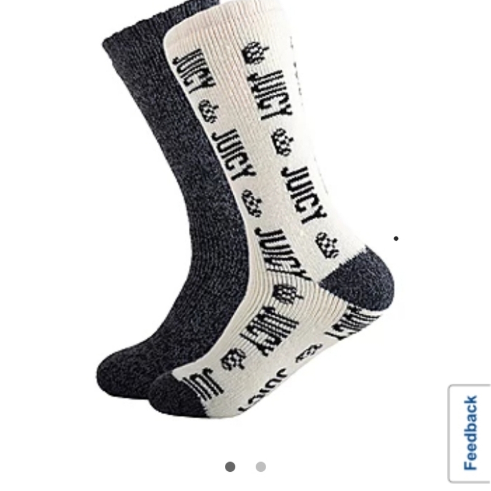 Juicy by Juicy Couture 2 Pair Boot Socks Womens